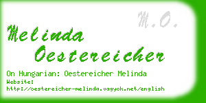 melinda oestereicher business card